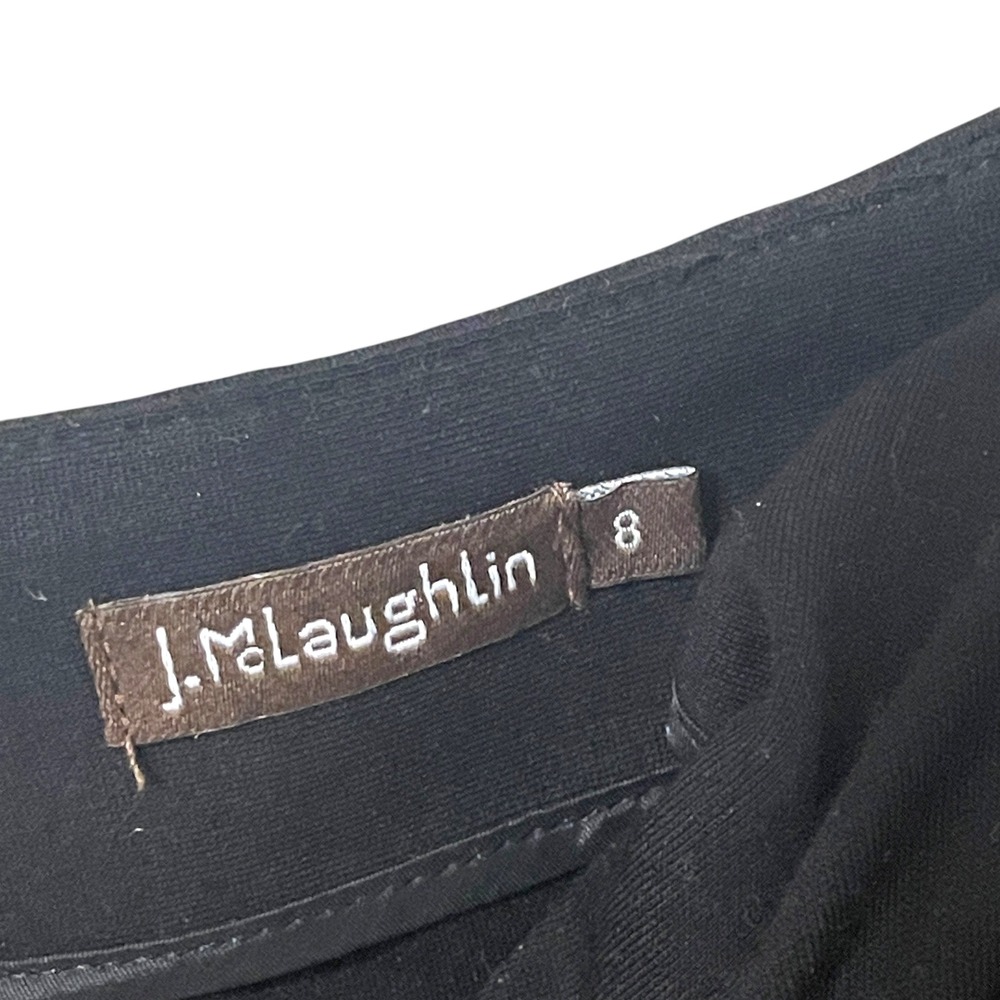 J.McLaughlin Goth Office Casual  Black Asymmetrical Zip Front‎ Skirt  Womens  8 - Picture 4 of 4